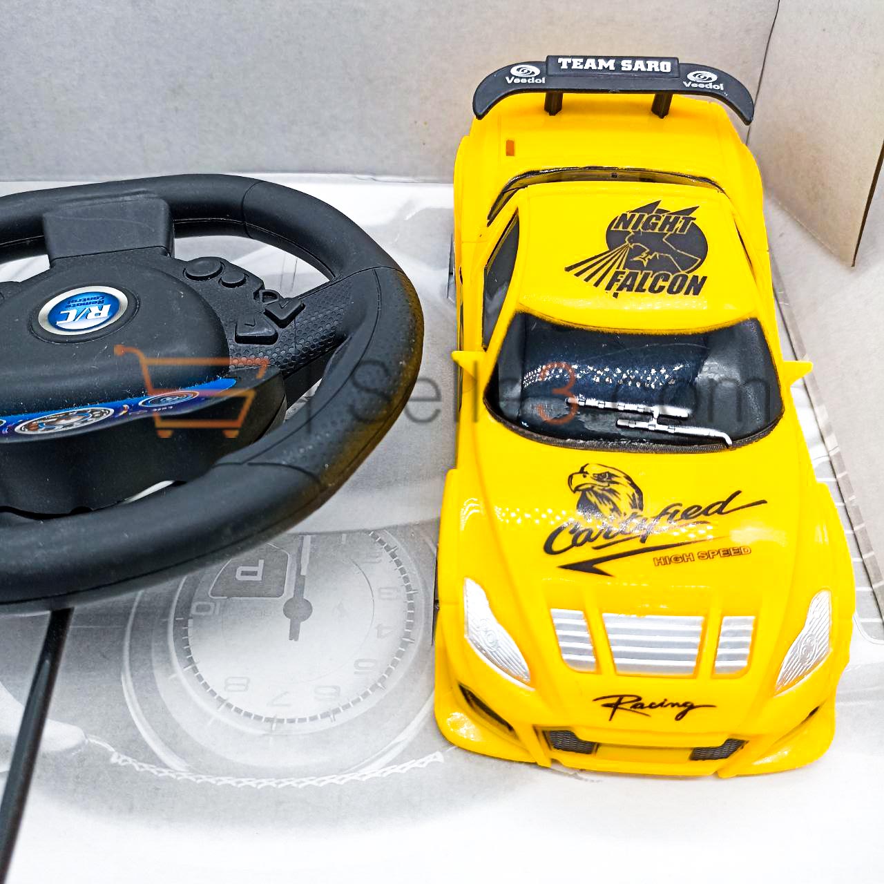 سيارة سباق بالمقود لاسلكية Racing Volant Sansfil Model Wireless Car Toy