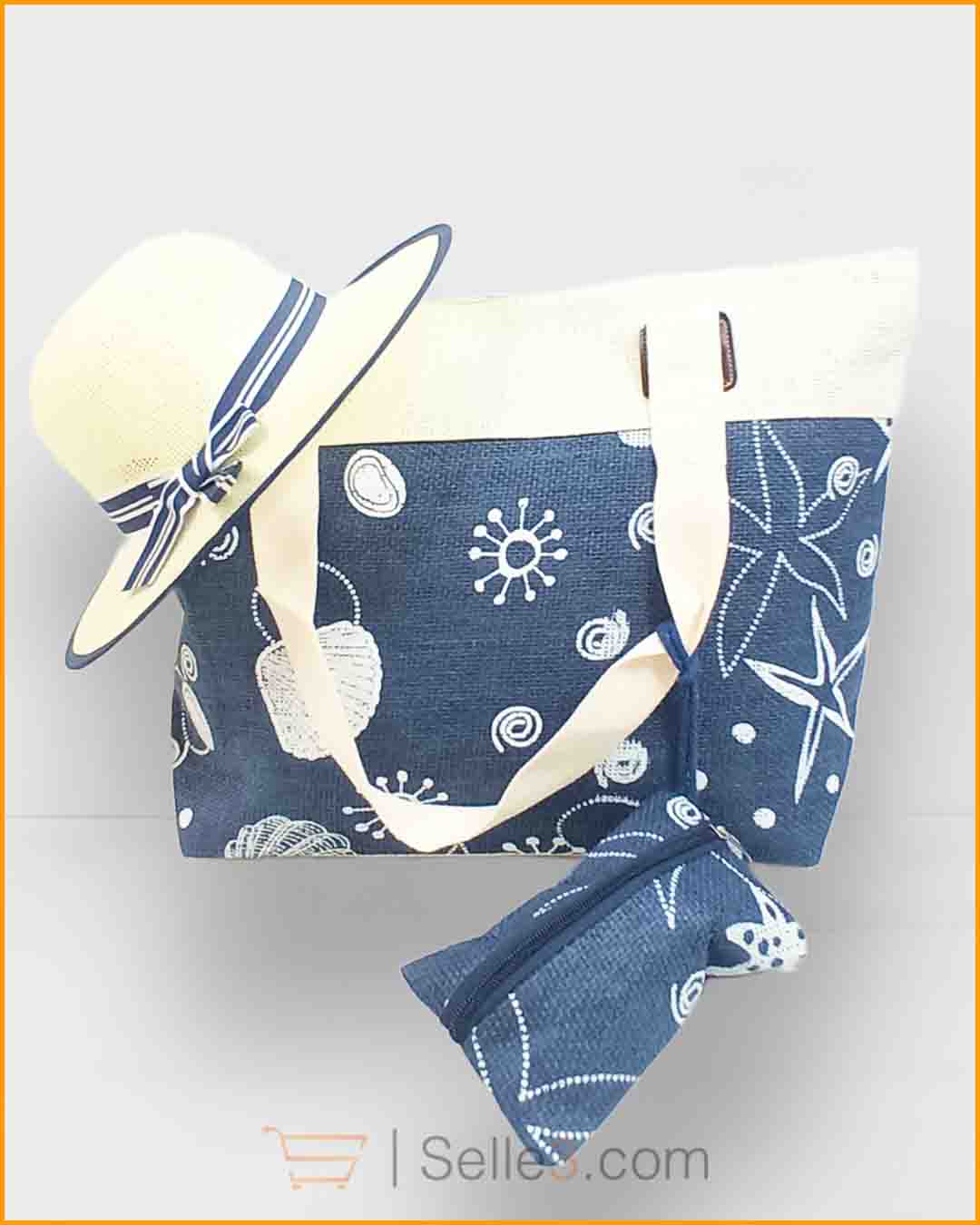 Sac de Plage + Chappeau + Porte monnaie
