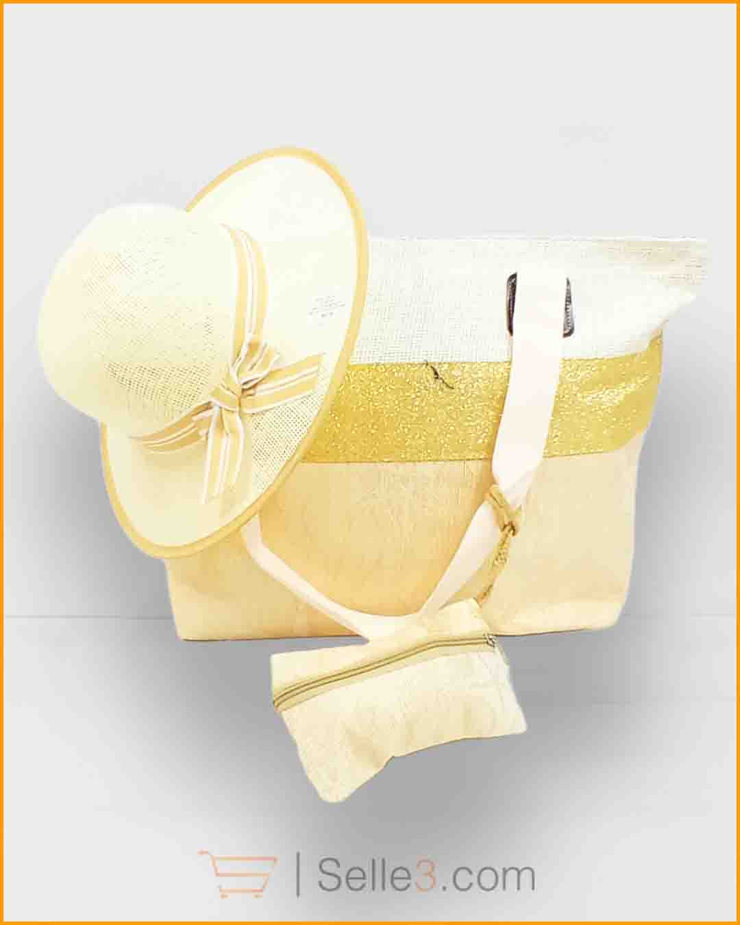 Sac de Plage + Chapeau + Porte monnaie