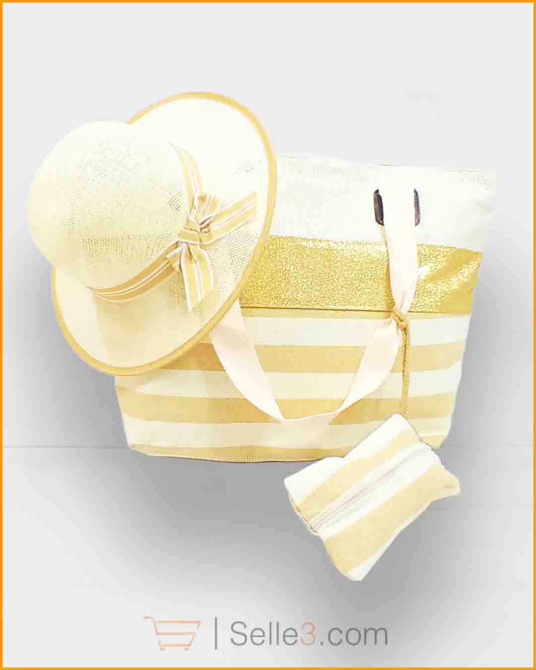 Sac de Plage + Chapeau + Porte monnaie