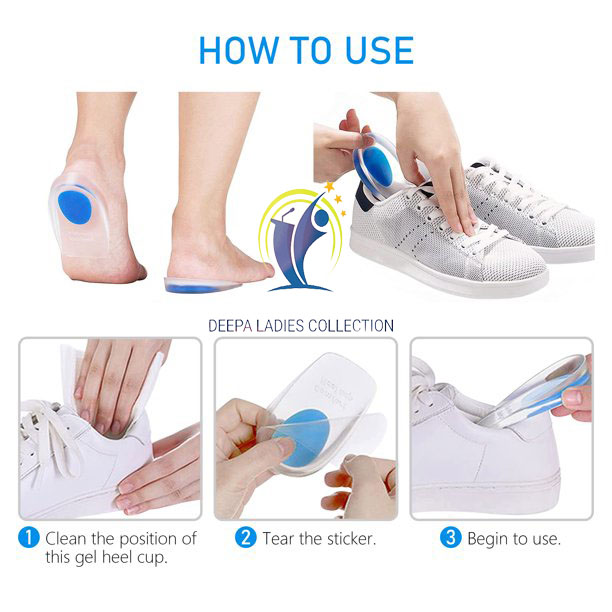 Semelle Orthopedique en Silicone pour Douleur du Talon Fasciite Plantaire