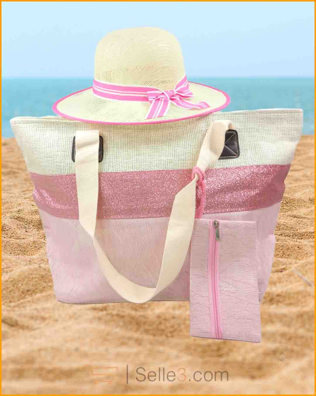 Sac de Plage + Chappeau + Porte monnaie